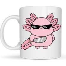 Bezos Cool Axolotl Tasarımlı Porselen Kupa Model 83 – Eğlenceli, Sevimli ve Enerji Dolu Kahve Kupası