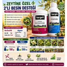 Target BORZINC816 + Algator Zeytine Özel 2’li Bitki Besleme Seti | Bor, Çinko ve Deniz Yosunu Destekli Profesyonel Bakım Paketi