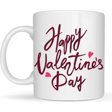 Bezos Happy Valentine’s Day Baskılı Porselen Kupa Model 2 – Sevgililer Günü Özel Tasarım