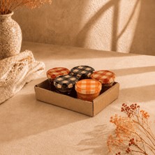 Sarkap Home 5'li 30 ml Ekose Kapaklı Kavanoz Seti