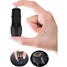 Uravas Store Mey Ithalat® Hızlı Oto Şarj Cihazı 38W Çift Girişli Hizlı Şarj Oto Çakmaklık Type-C