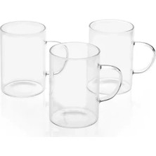 Uravas Store Mey Ithalat® Decohandy 3'lü Cam Kupa 200 ml