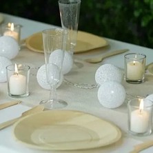Uravas Store Mey Ithalat® 2m 10'lu Işıklı Beyaz Top Dekoratif Süs