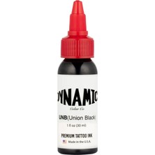 Valor Dynamic Union Black 1oz Siyah Dövme Boyası – Reach Uyumlu Profesyonel Tattoo Ink