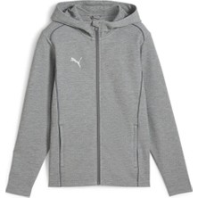 Puma Teamfinal Casuals Hooded Erkek Futbol Ceketi 65852833 Gri