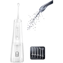 Uravas Store Mey Ithalat® Ipx7 Su Geçirmez Şarjlı Ağız Duşu 320 ml Su Tanklı Ayarlanabilir Basınçlı