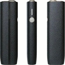 Kılıf Sipariş Iqos Iluma One / I Iluma One Ile Uyumlu Siyah Deri Koruma Kılıf