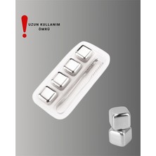 Uravas Store Mey Ithalat® Hızlı Soğutma Özellikli Paslanmaz Metal Buz Küpü Takımı