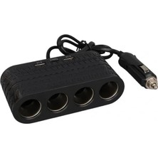 Uravas Store Mey Ithalat® Araç Içi Güç Dağıtıcı 4 Çakmaklık 2 USB 1 Type C Şarj Ünitesi