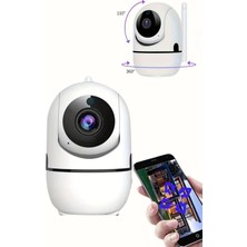 Uravas Store Mey Ithalat® Mini Ip Kamera Hareketli Güvenlik Kamerası Kablosuz Wifi Kamera Mikrofonlu
