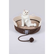 Empressco Umaybebek Kedi Yatağı, 40CM Çapında, Hasır Kedi Yatağı Jüt/pamuk Kordon Ip Kedi Yatağı + Minder - Fiyatı, Yorumları