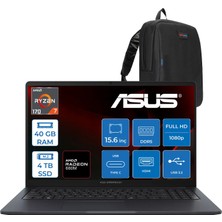 Asus Expertbook BM1503CDA Amd Ryzen 7 170 40GB Ddr5 4tb SSD Freedos 15,6 Inç Fullhd Laptop S72178F19 + Zetta Çanta