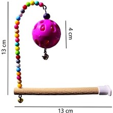 MWX Teknoloji Zilli Toplu Ahşap Kuş Tüneği 13 cm