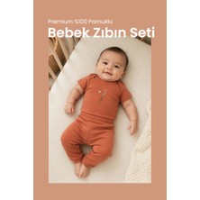 Premium %100 Pamuklu Çıt Çıtlı Nakışlı Bebek Zıbın Body 2li Set Takım