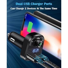 MWX Teknoloji C-606 Araç Fm Transmitter 5.1 Bluetooth Araç Kiti USB 3.1AMPER Hızlı Şarj Çıkışlı Çakmaklık Girişli