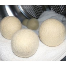 MWX Teknoloji Eldione 3-Adet Yün Kurutma Topu, Kırışıklık Önleyici, Kolay Ütüleme, Yumuşatıcı, Enerji Tasarruflu, Antistatik, Wool Dryer Ball, Merinos Yünü Keçe, Tüy Toplayıcı