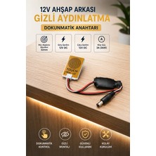 Ahşap-Taş Arkası 12V Dokunmatik Sensör Anahtarı