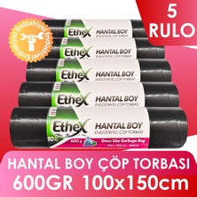 Ethex Hantalboy Çöp Torbası - 600GR, 100X120CM, 120LT, 5 Rulo