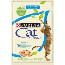 MWX Teknoloji Purına Cat Chow Yetişkin Kediler Için Somonlu Sebzeli Yaş Mama 85 Gram