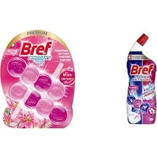 MWX Teknoloji Wc Brilliant Tuvalet Temizleme Jel Çiçek Kokulu 2'li (2 x 42 G) ve Bref Wc Power Aktiv Jel Çiçek Kokulu Tuvalet Temizleyici (1 x 700 Ml)