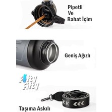 MWX Teknoloji Tkk 1650 ml Profesyonel Kamp Matarası/çelik Termos Çift Kullanım Pipetli/rahat Içim 12/24 Yalıtım -20281650