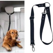 MWX Teknoloji Araç Içi Köpek Emniyet Tasması, Ayarlanabilir Metal Kancalı (Siyah)