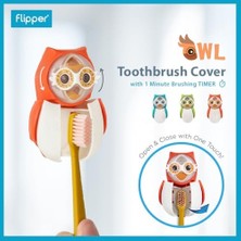 MWX Teknoloji Flıpper Kum Saatli Diş Fırçası Hijyenik Saklama Kabı - Turuncu 1paket(1x1 Adet)