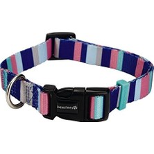MWX Teknoloji Köpek Boyun Tasması, Renkli Kaıln Çizgiler, 20-30CM, 10MM