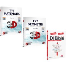 3D Yayınları 3D Tyt Matematik ve Geometri ile Akm Dil Bilgisi Soru Bankası Seti 3 Kitap