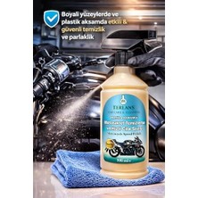 MWX Teknoloji Motosiklet Temizleyici Parlatıcı Hızlı Cila | Boyalı Alan & Plastik Aksam | Parfümlü | 500 ml Sprey + Mikrofiber Bez