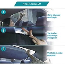 MWX Teknoloji Araba Oto Arka Cam Için Vantuzlu Güneşlik Perde Araç Perdesi Araç Arka Cam Vantuzlu Perde (100X50CM)