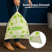 MWX Teknoloji Limon Kokulu Büyük Boy Büzgülü Çöp Poşeti 10'lu 65X67 Cm, Kolay Bağlanır Kokulu Büzgülü Büyük Boy Çöp Torbası, Sızdırmaz Yırtılmaz, Geri Dönüştürülebilir Atık Torbası Ekstra Güçlü Çöp Poşeti