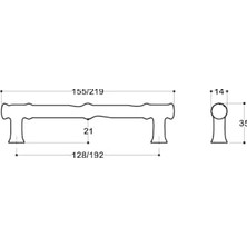 MWX Teknoloji 4227 Klasik Kulp Antik Renk 128 mm