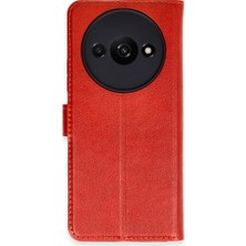 Uravas Store Redmi A3 4g Kılıf Trend S Plus Kapaklı Kılıf - Kırmızı