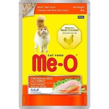 MWX Teknoloji Me-O Tavuk ile Pirinç ve Havuçlu, 80 gr Tekli Paket