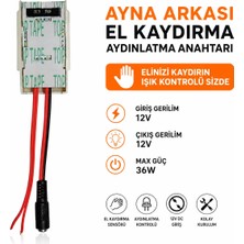 Melko Ayna Arkası 12V El Kaydırma Işık Anahtarı