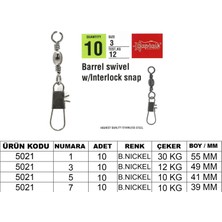 Captain 5021 Kilitli Klips 10LU Paket Black Nikel