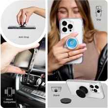 MWX Teknoloji Popgrip - Akıllı Telefonlar ve Tabletler Için Değiştirilebilir Üst Kısım ile Uzatılabilir Taban ve Sap - Alüminyum Nigiri