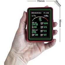 MWX Teknoloji 15'li AQI,TEMP,HUMI,CO2,HCHO,CO,TVOC,PM2.5,PM10,PM1.0,PM0.3 Dedektör Taşınabilir Ev Ofis Hava Kalitesi Ölçüm Cihazı