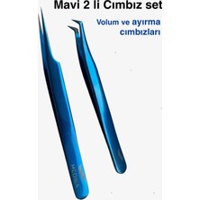 Empressco Ipek Kirpik Cımbız Seti 2'li Fiber Uç, Profesyonel Kirpik Işlemleri Için
