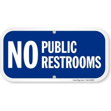 MWX Teknoloji Smartsign -K2-0169-AL"NO Public Tuvalet Tabelası | 15,24 cm x 30,48 cm Alüminyum