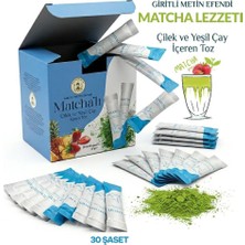 Giritli Metin Efendi Matcha'lı Çilek ve Ananaslı Yeşil Çay Tozu 30 Şase 120 gr Maça Detox Burn