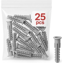MWX Teknoloji Tuğla Boşluk Dübeli, Plastik, Tuğla, Gaz, Duvarlar Için Güçlü Tutuş, Kolay Montaj, Vida Uyumu (8 Mm, Adet, 25)