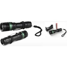 Mudanis Power Style 500 Lumen 600 Metre Işık Uzantılı Zoomlu Şarjlı El Feneri 6109