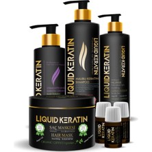 Liquid Keratin Çift Etkili Saç Botoksu No 1 - (ONARIM BAKIM) Keratin Seti - Yanan Yıpranan Kabaran Saçlara