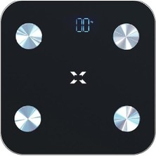 MWX Teknoloji Smart Yeni Nesil Dijital Mobil Uygulama Denetimli Akıllı Tartı Yağ Kemik Kas Kütlesi Ölçen Vücut Veri Analizi Için Siyah Bluetooth Baskül (180 kg Kapasite) X8701_M0