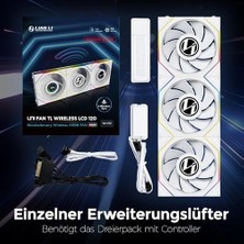MWX Teknoloji Li Unı Fan Reverse Tl Wıreless LCD 3X120MM Beyaz Kasa Fanı (G99.12RTLLCD1W3W.00)