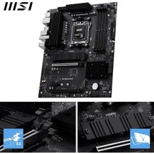 MWX Teknoloji Msı Pro B850-S WIFI6E, Am5 Anakart, Ddr5 8200MHZ(OC), HDMI Dp, 2x M.2, USB 10GBPS, 2.5g Lan, Wi-Fi 6e, Atx