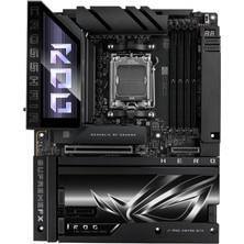 MWX Teknoloji Rog Crosshaır X870E Hero Btf Amd X870E Am5 Ddr5 8666 HDMI 2xusb4 5x M2 Usb3.2 Wifi 7 + Bt Aura Rgb 2.5gbit + Gbit Lan Atx 18+2+2 Güç Aşamaları, Anakart Arkasına Konumlandırılan Kablo Bağlantıları
