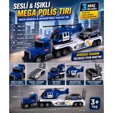 Trust Store Sesli ve Işıklı Mega Polis Tırı Oyun Seti Polis Arabalı & Helikopterli Taşıyıcı Tır